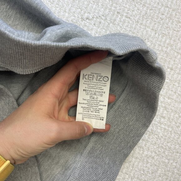 Kenzo Paris Gray Fleece Crew Neck Long Sleeves Pullover Sweatshirt (Read for sz) - Picture 13 of 14